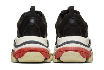 Balenciaga Triple S Sneaker Smudged Distressed Colorway 5 Heel