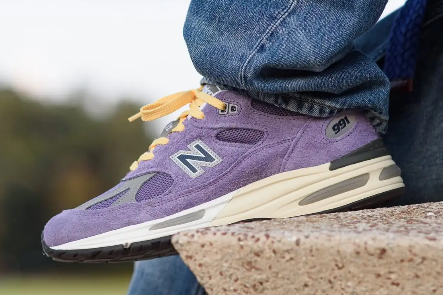 purple new balance sneaker