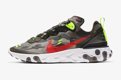 Nike React Element 87 Camo Cj4988 200 Release Date Lateral