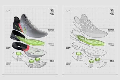 Nike Air Zoom Infinity Tour Exploded Diagram