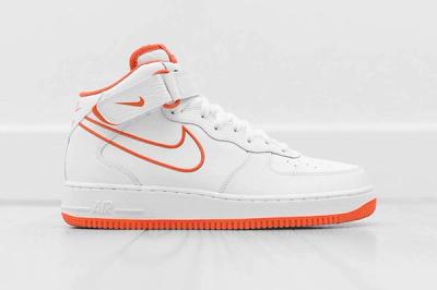 Nike Air Force 1 Mid White Orange 1