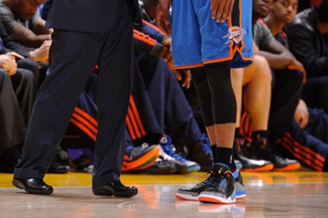 Russell Westbrook On Court Air Jordan 3 Shoes 1