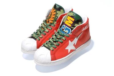 A Bathing Ape 2013 Spring Summer Shark Leather Big Tongue Ultra Skull Sta Red 1