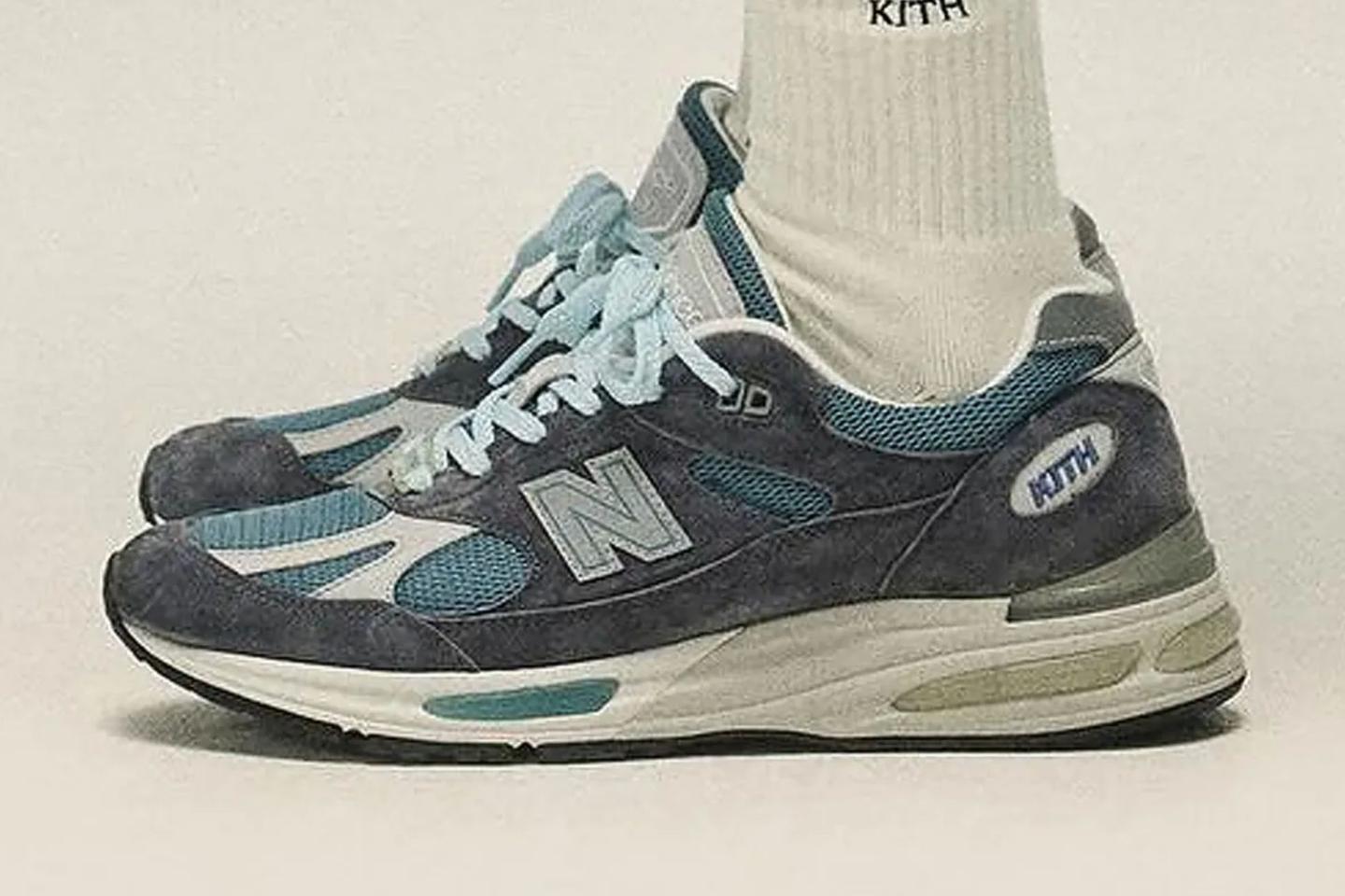 New Balance 992 Kith Blue KITH X New Balance 991 Steel Blue U992KT