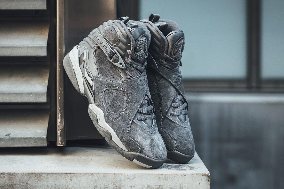 Jordan 8 grey suede online