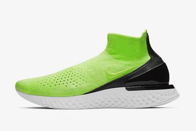Nike Rise React Flyknit Lime Blast Lateral
