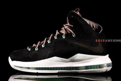 Nike Lebron X 10 Ext Black Suede Qs Profile 1