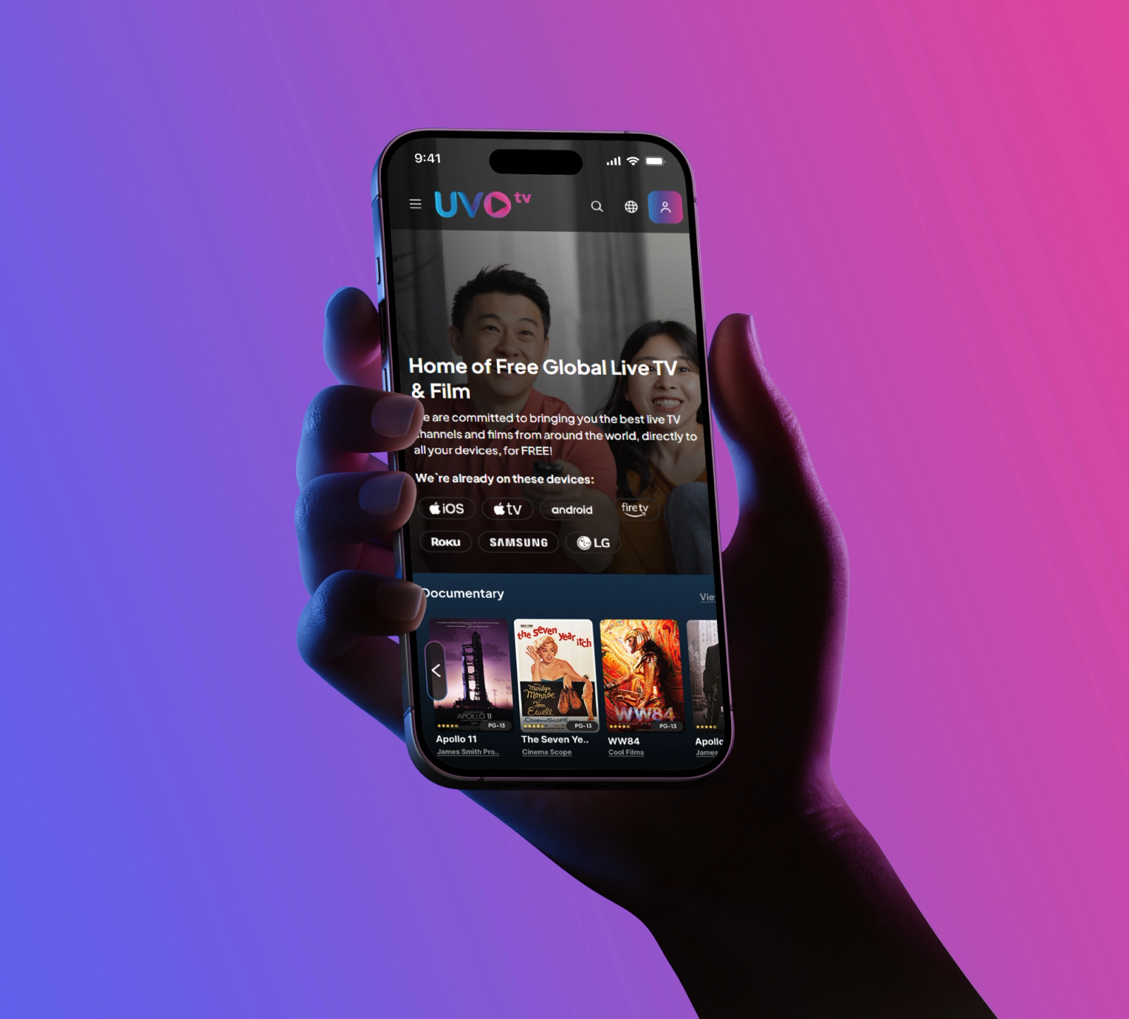 UVOtv interface