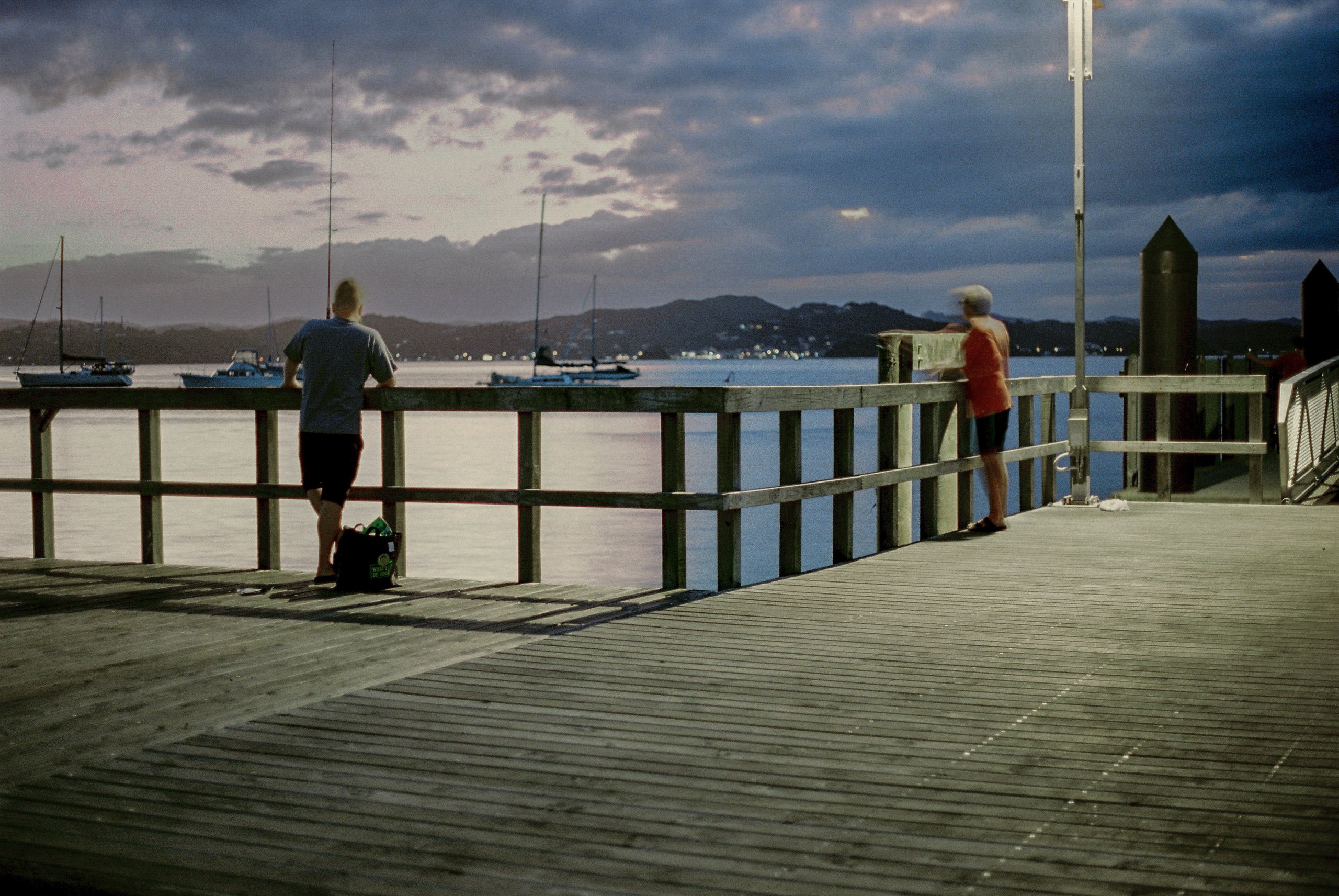 two men on dock