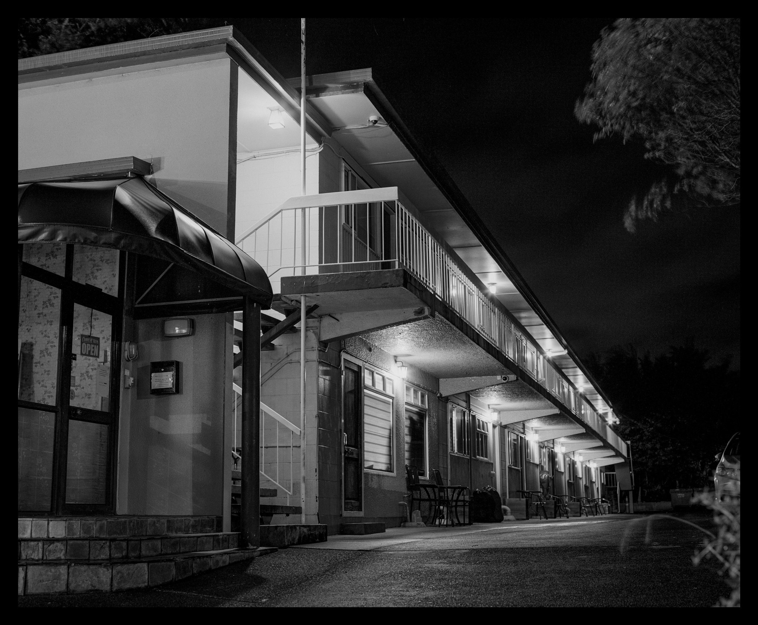Motel at night