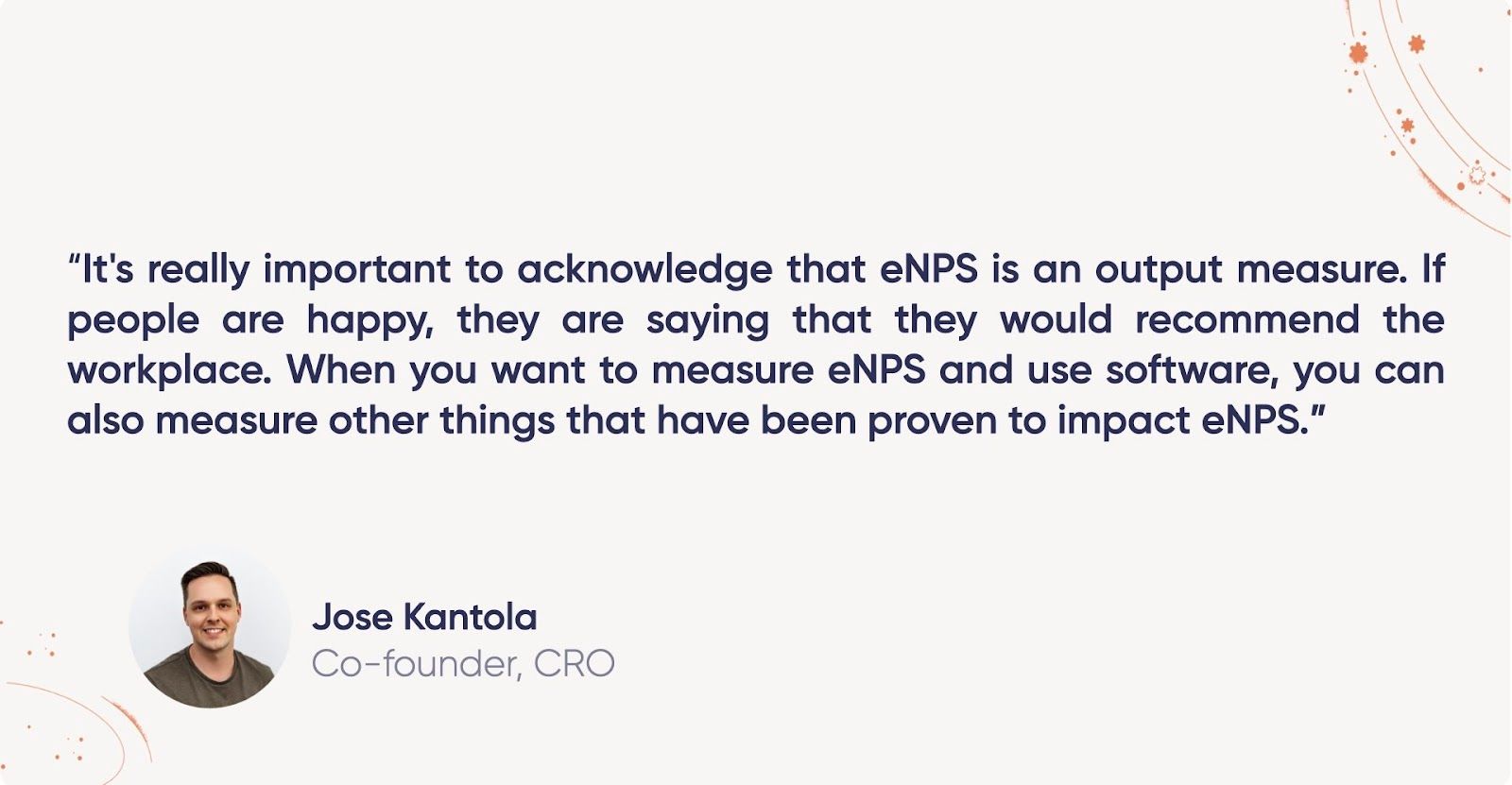 eNPS measures the outcome