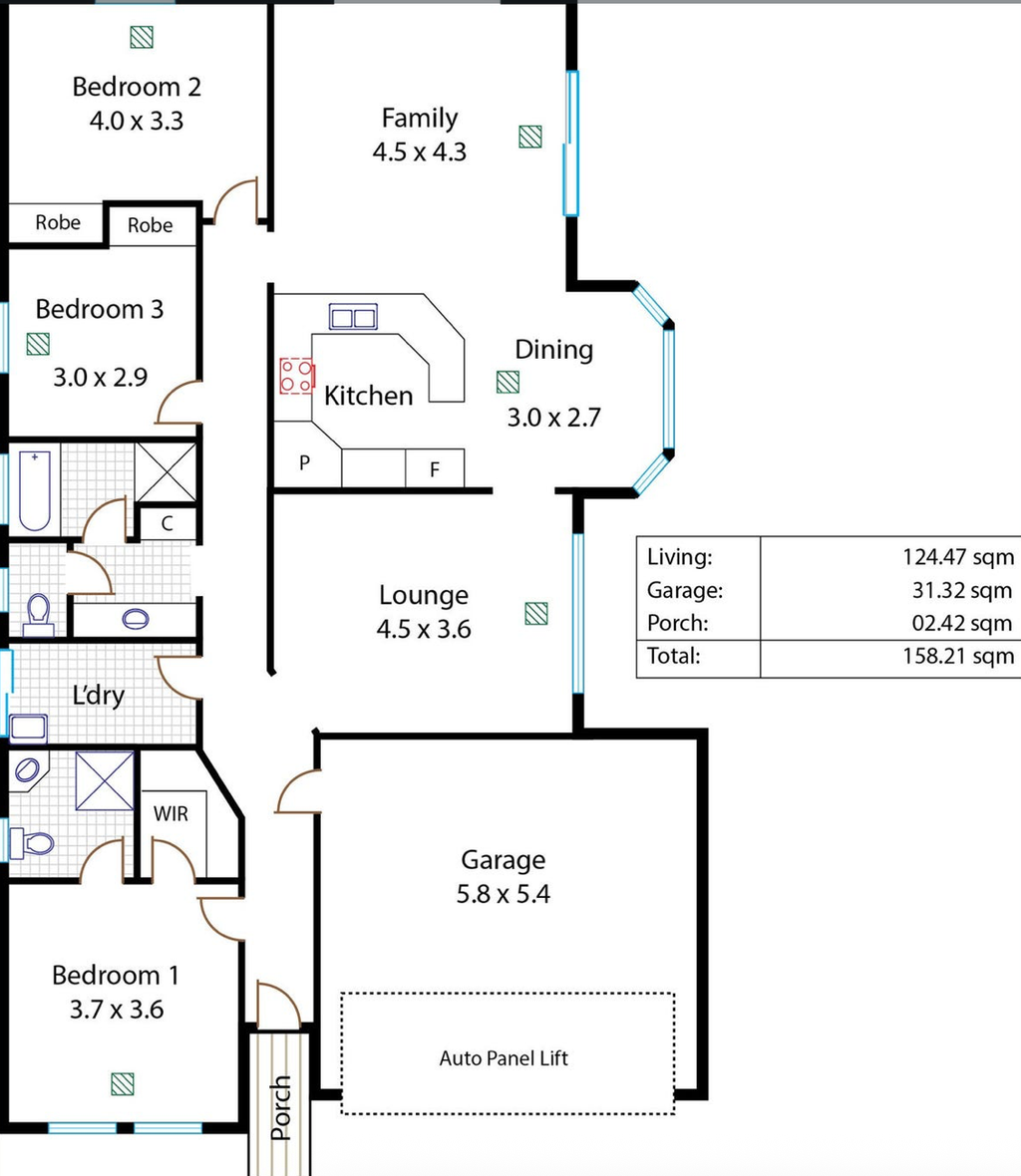 Floor plan of 12 Oxford Dr, Andrews Farm SA 5114