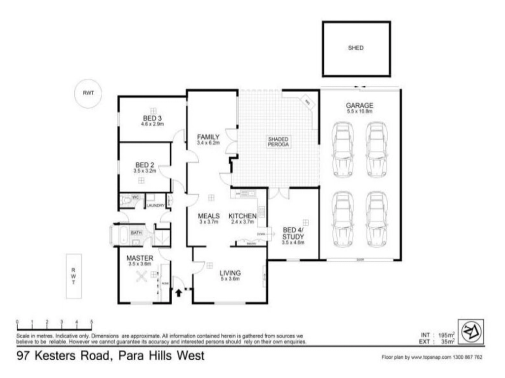 Floor plan of 97 Kesters Rd, Para Hills West SA 5096