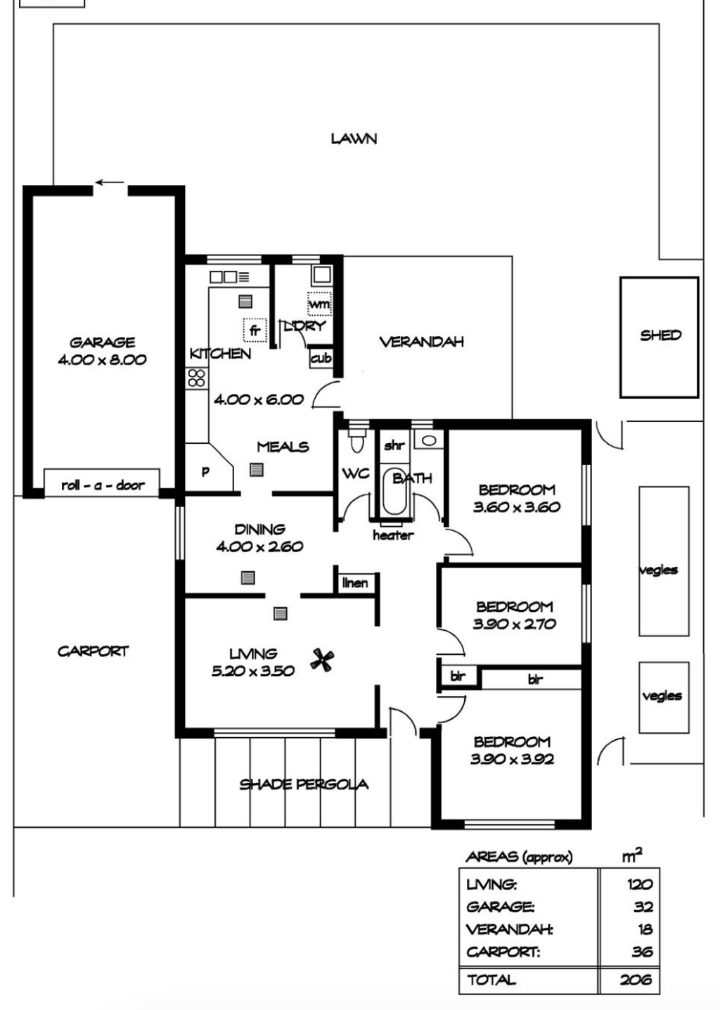 Floor plan of 5 Montrose Ave, Para Hills SA 5096