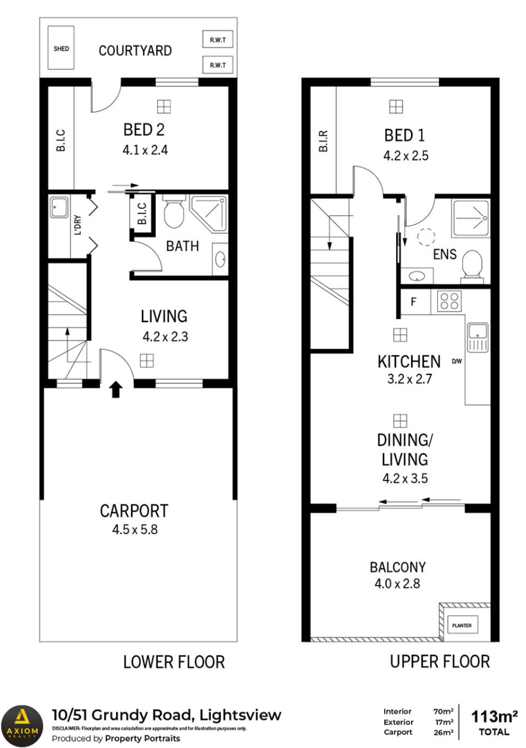 Floor plan of Unit 10/51 Grundy Rd, Lightsview SA 5085