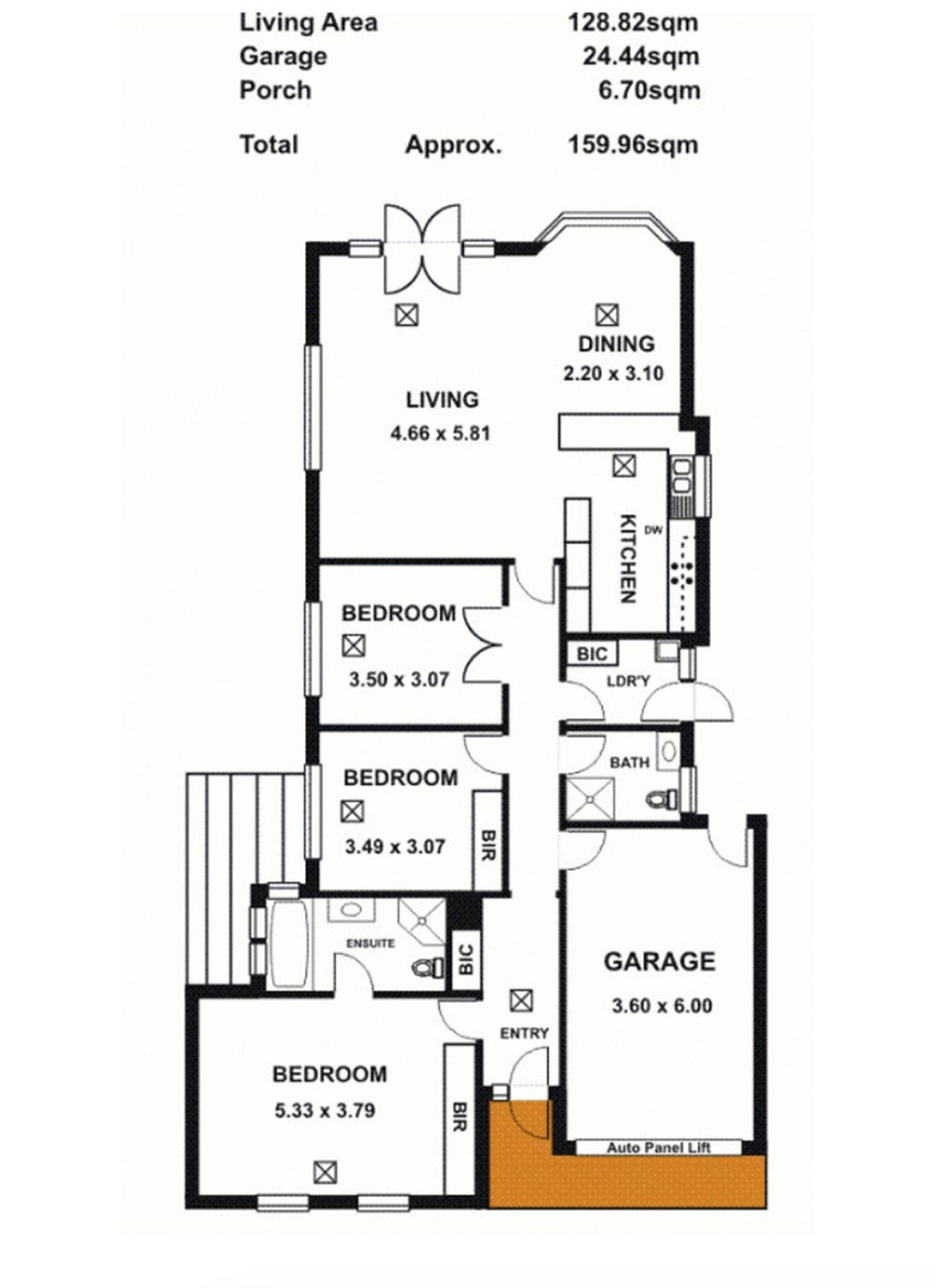 Floor plan of 17A Lansdowne Terrace, Vale Park SA 5081