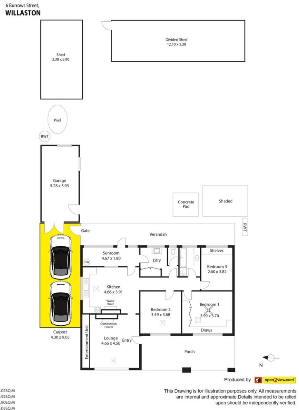 Floor plan of 6 Burrows St, Willaston SA 5118