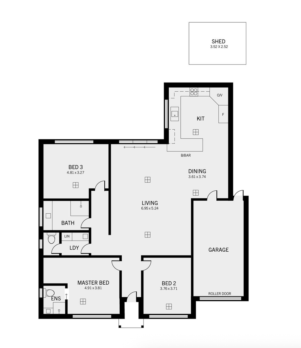 Floor plan of 6 Agnes St, Seaton SA 5023