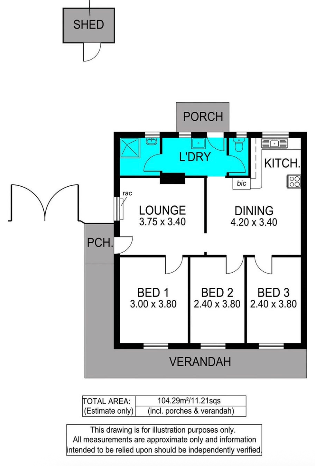 Floor plan of 7 Romsey Ct, Salisbury North SA 5108