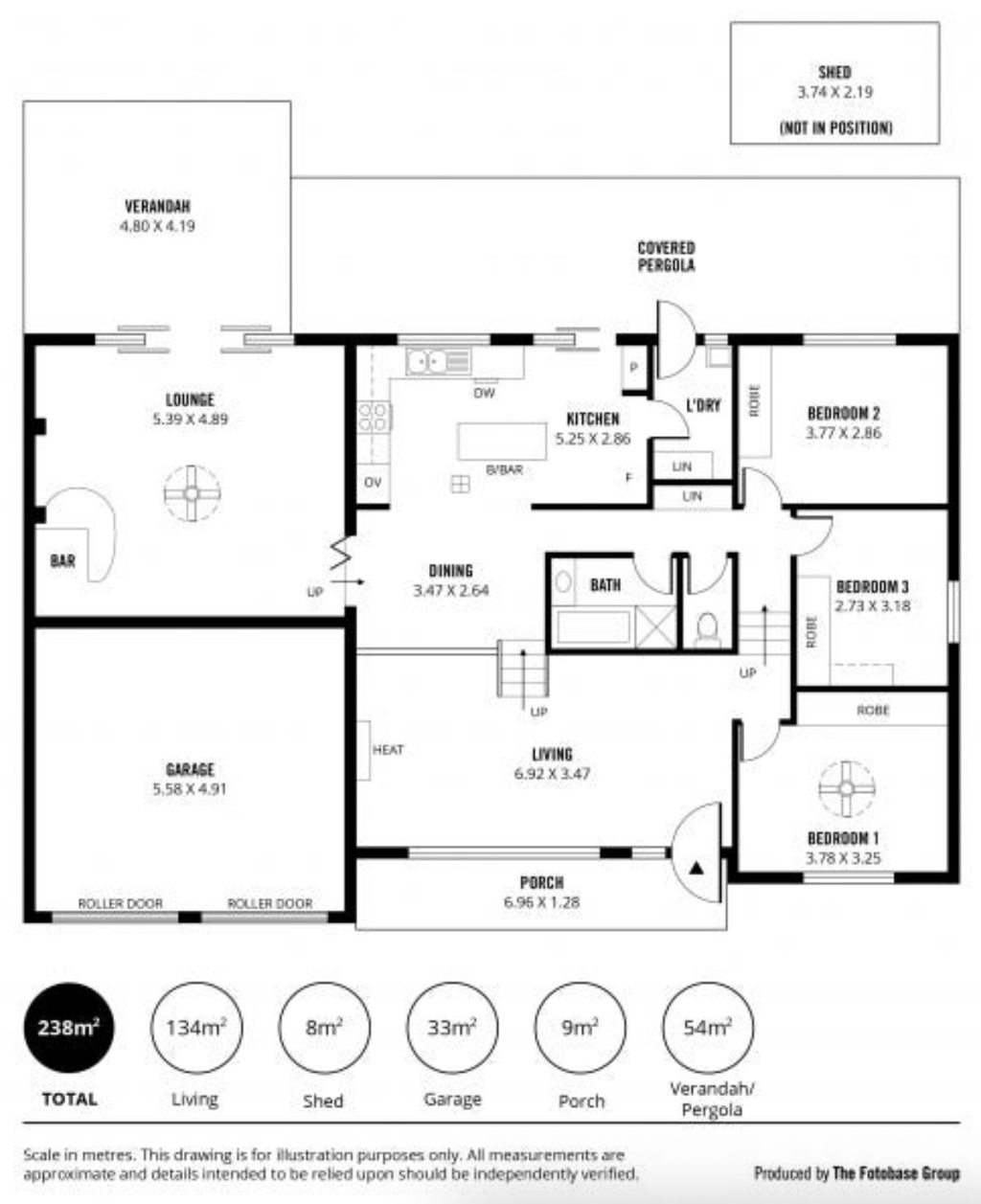 Floor plan of 39 Rosewall Ave, Gulfview Heights SA 5096