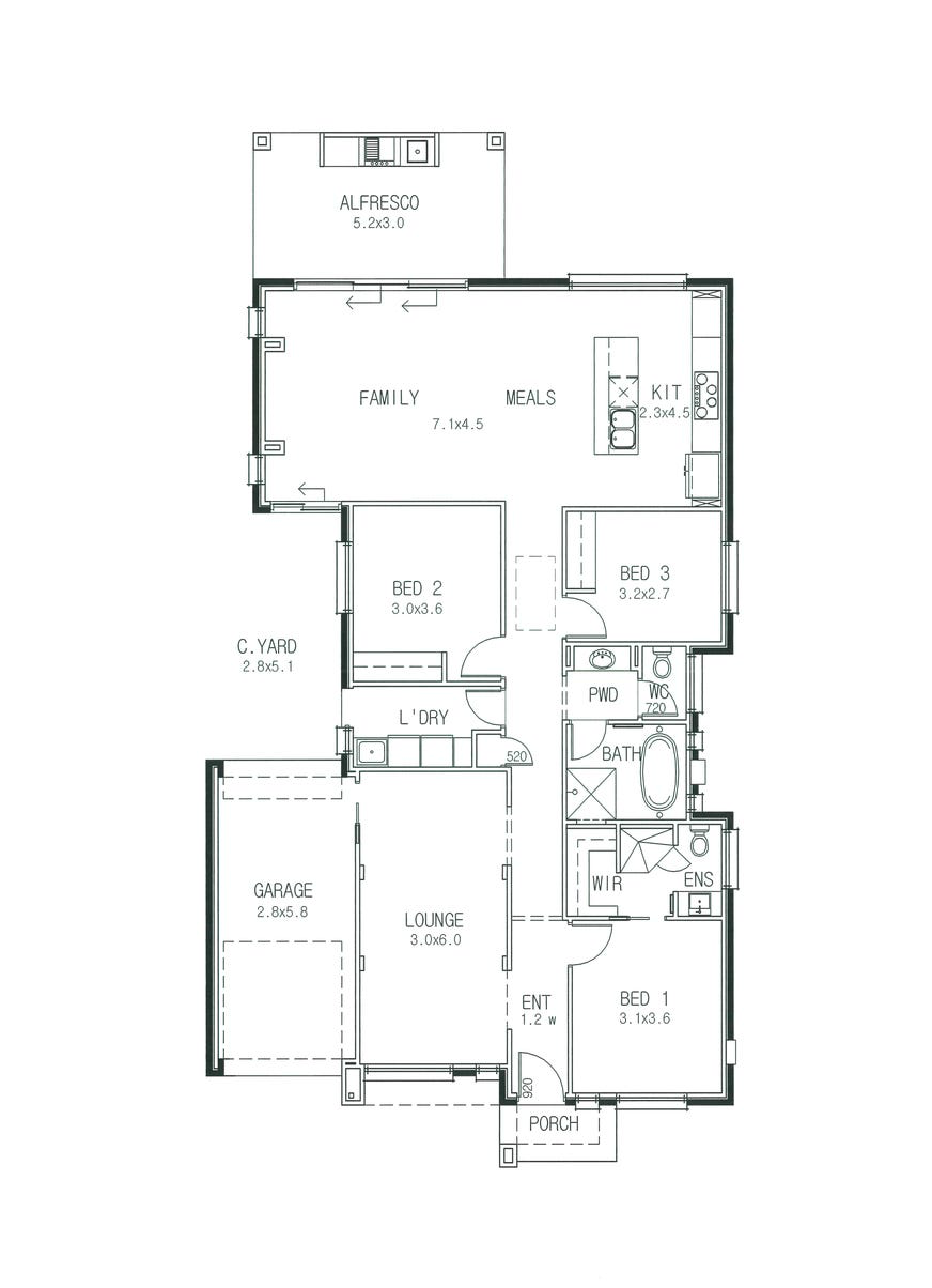 Floor plan of 66B Northcote Dr, Para Hills West SA 5096