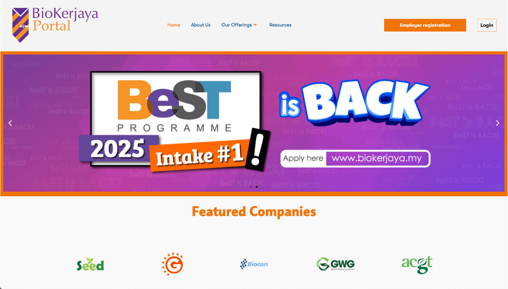 BioKerjaya - corporate Web Design Malaysia
