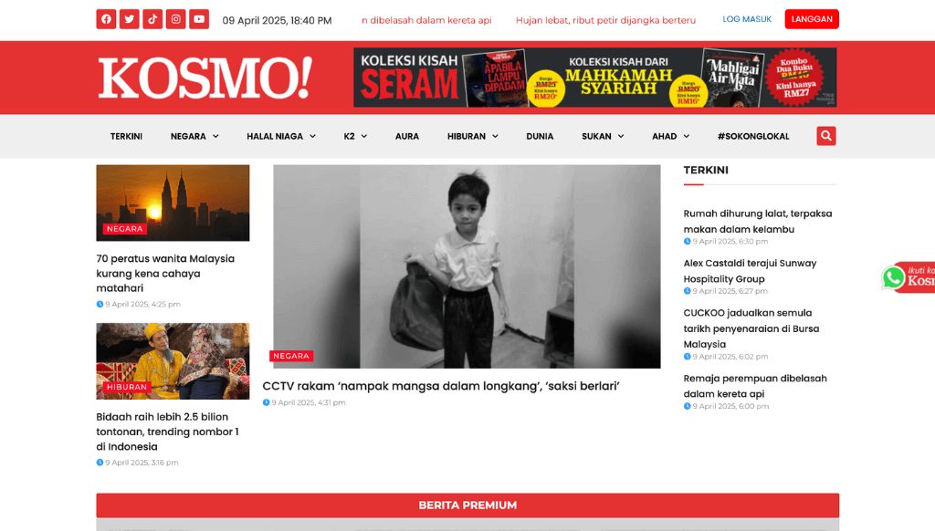 Kosmo! - corporate Web Design Malaysia