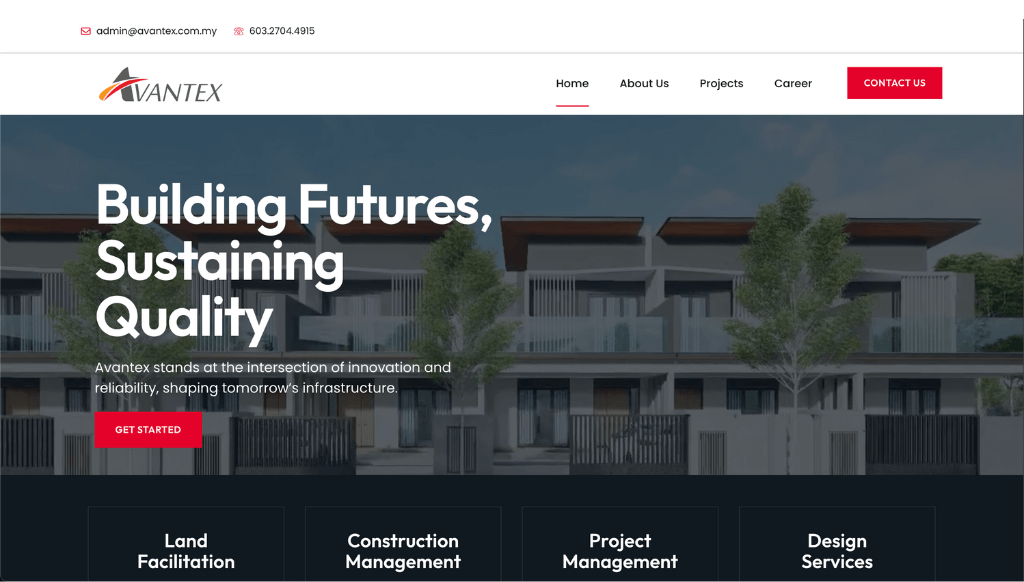 Avantex - corporate Web Design Malaysia