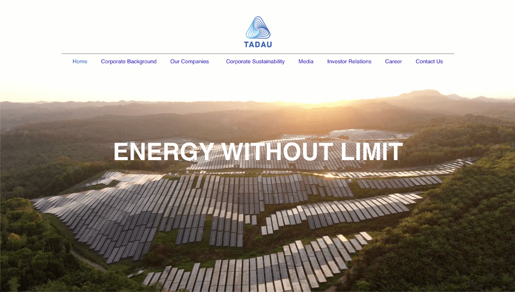 Tadau Energy - corporate Web Design Malaysia