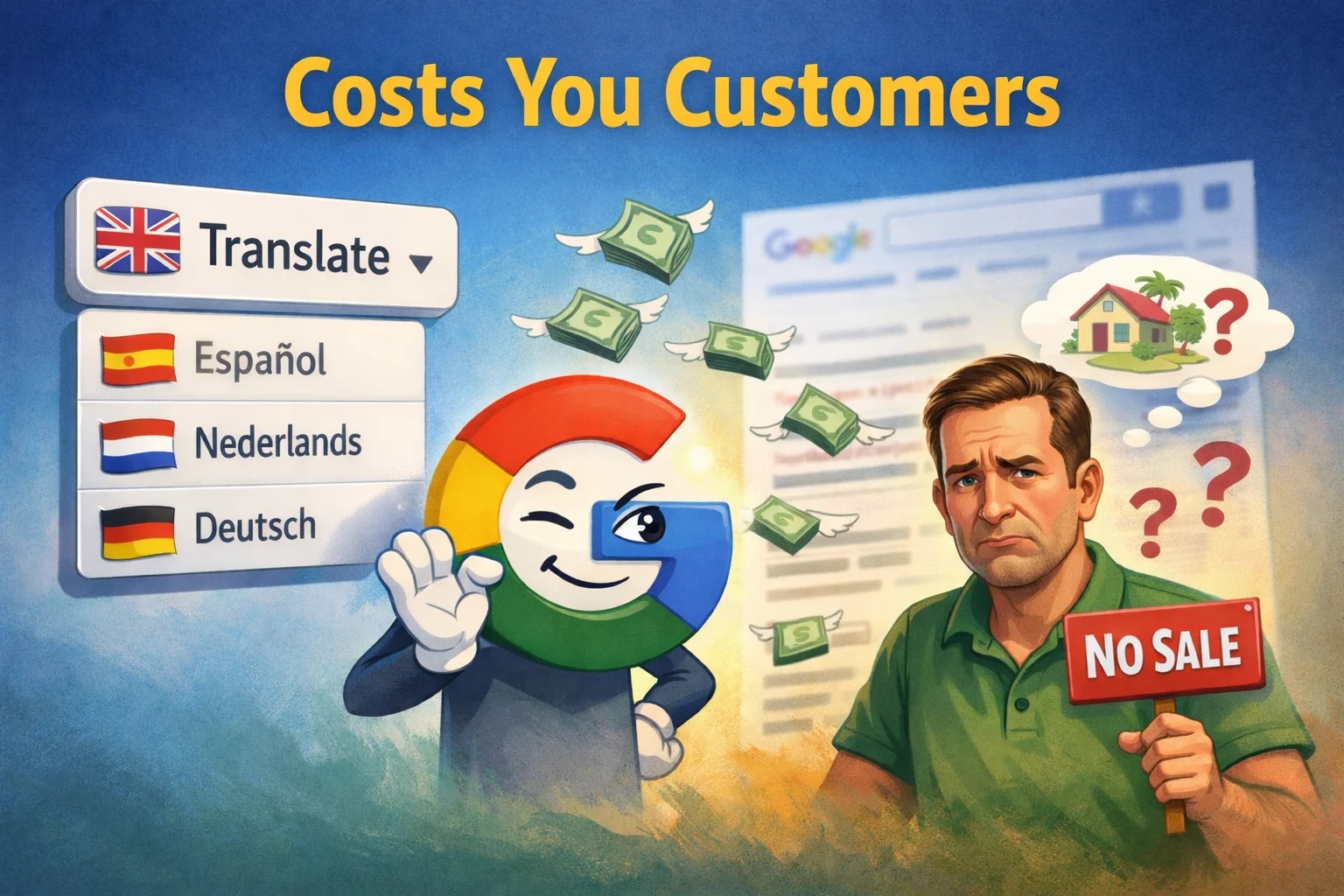 Why a language utton Costs You Customers