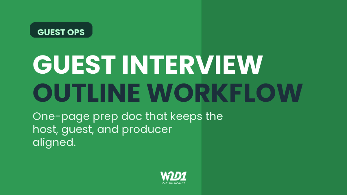 Send Your Guest An Interview Outline One-Pager