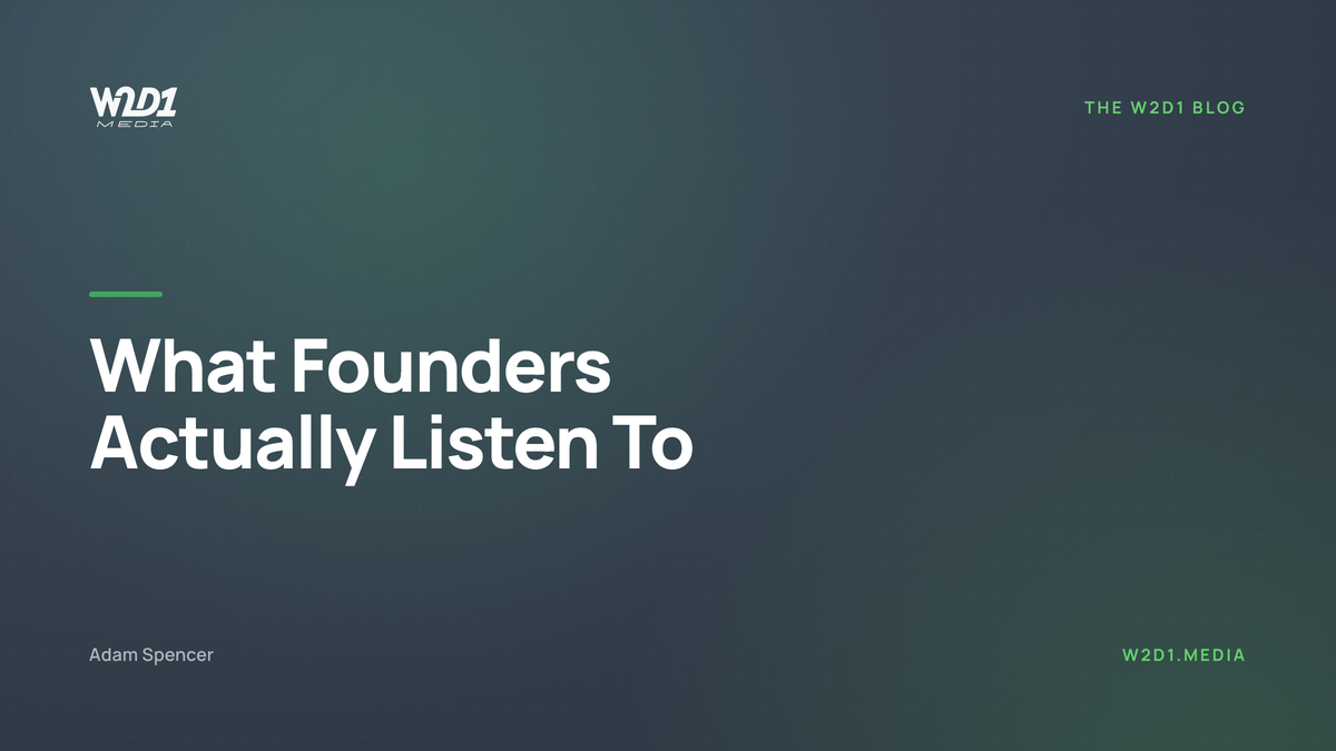 What Founders Actually Listen To (Based on a Full-Season Retention Analysis)