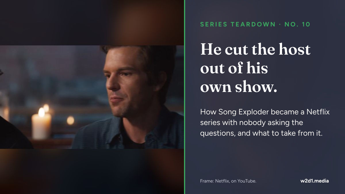 How Song Exploder cut the host out of his own show and got Netflix to buy it