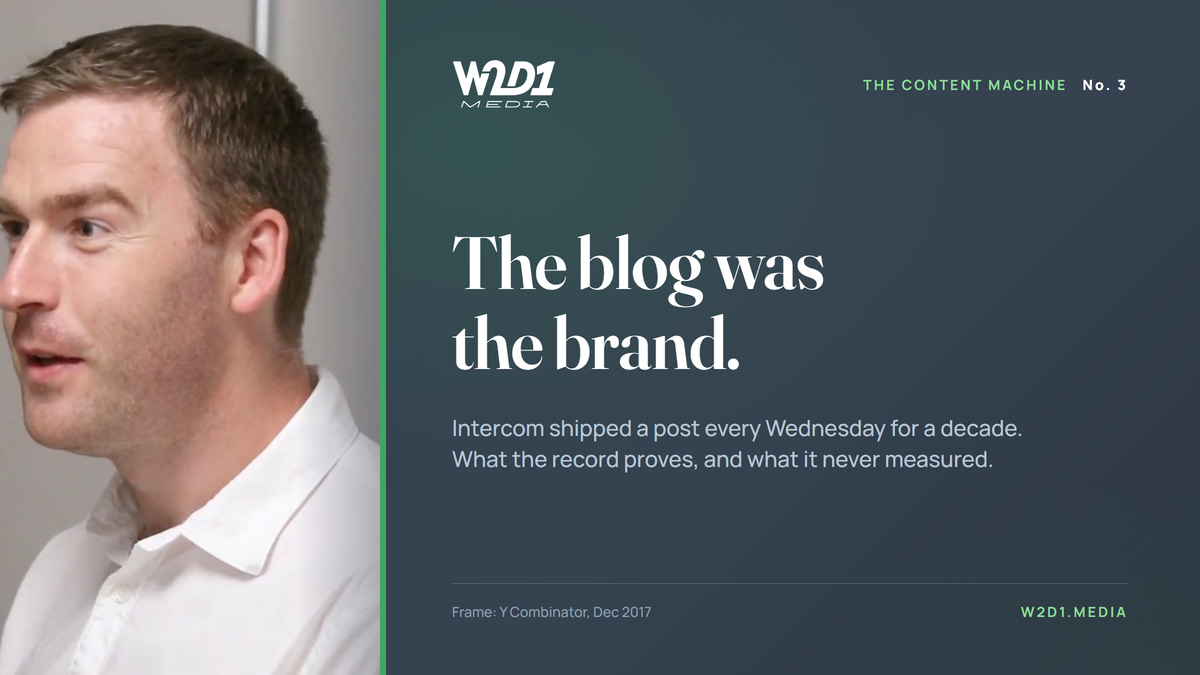 How Intercom turned a founder's blog into the company's brand, and what the record does and does not prove