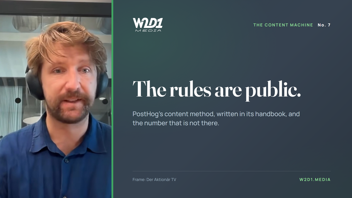 How PostHog runs content with no volume targets, no freelancers and no AI, and publishes the rules so you can check