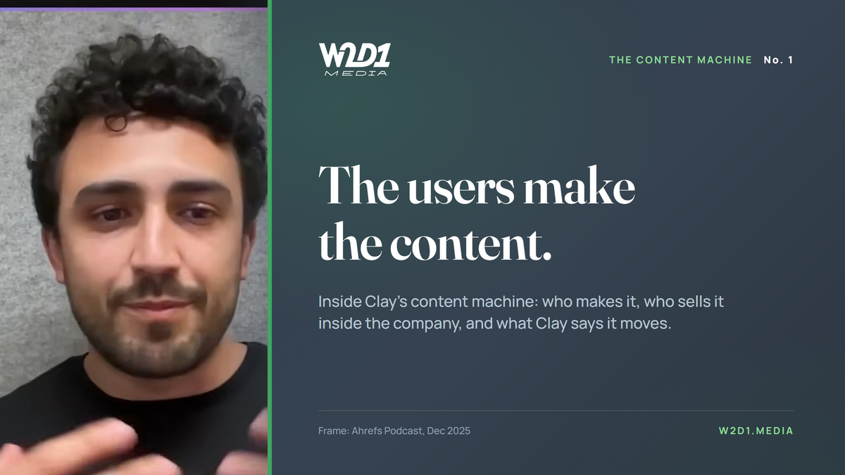 The Content Machine: how Clay gets more than half its pipeline from marketing, and sells the content to its own sales team first
