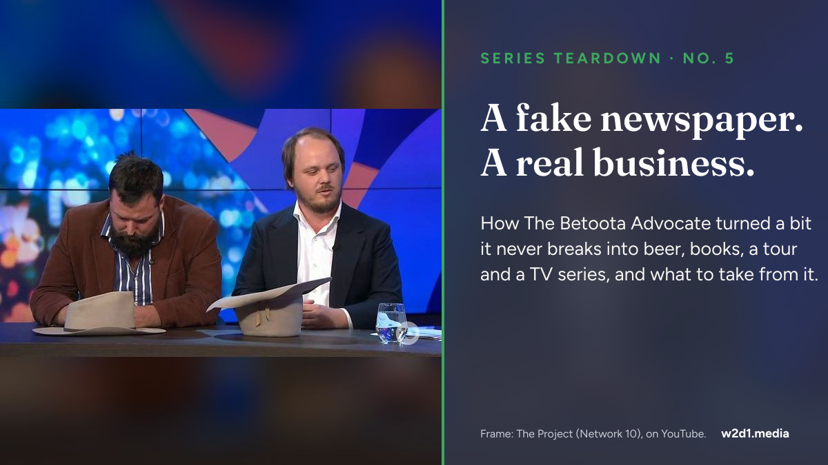 How The Betoota Advocate turned a fake country newspaper into a real media business