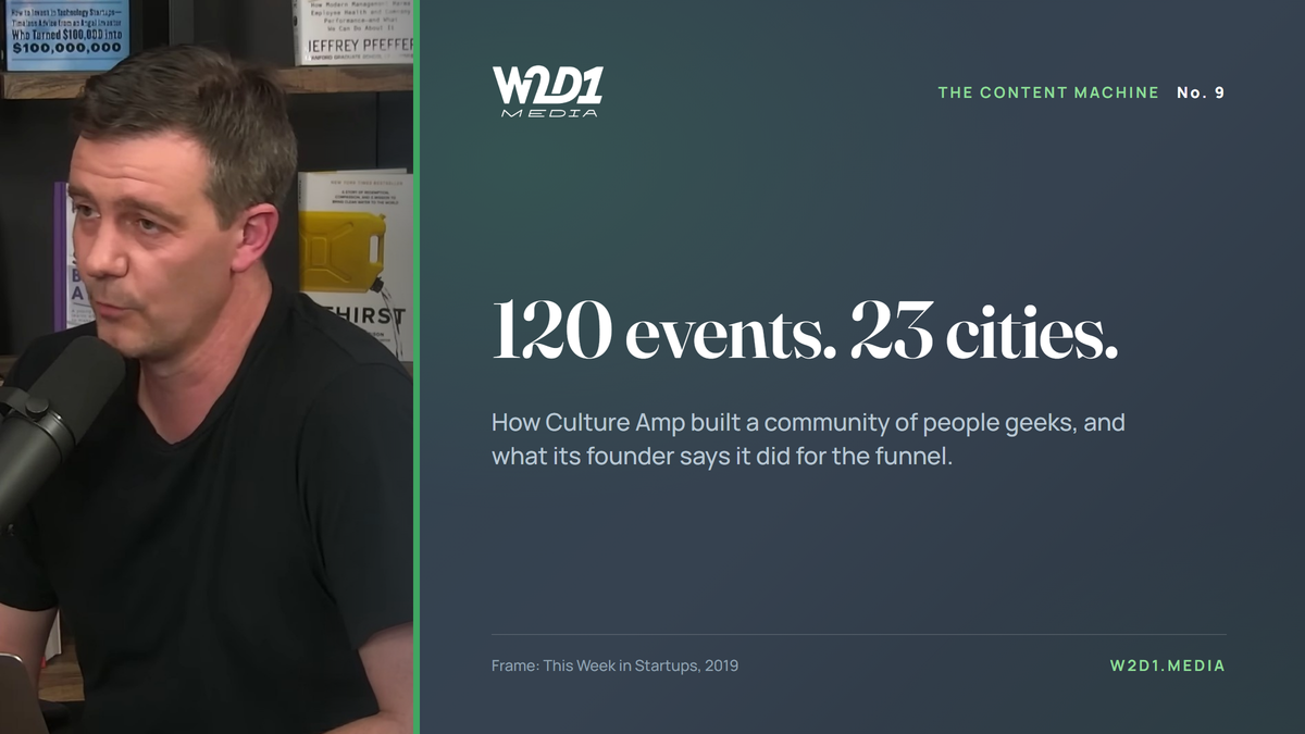 How Culture Amp built a community of people geeks before it built a marketing department, and what the founder says it did for the funnel