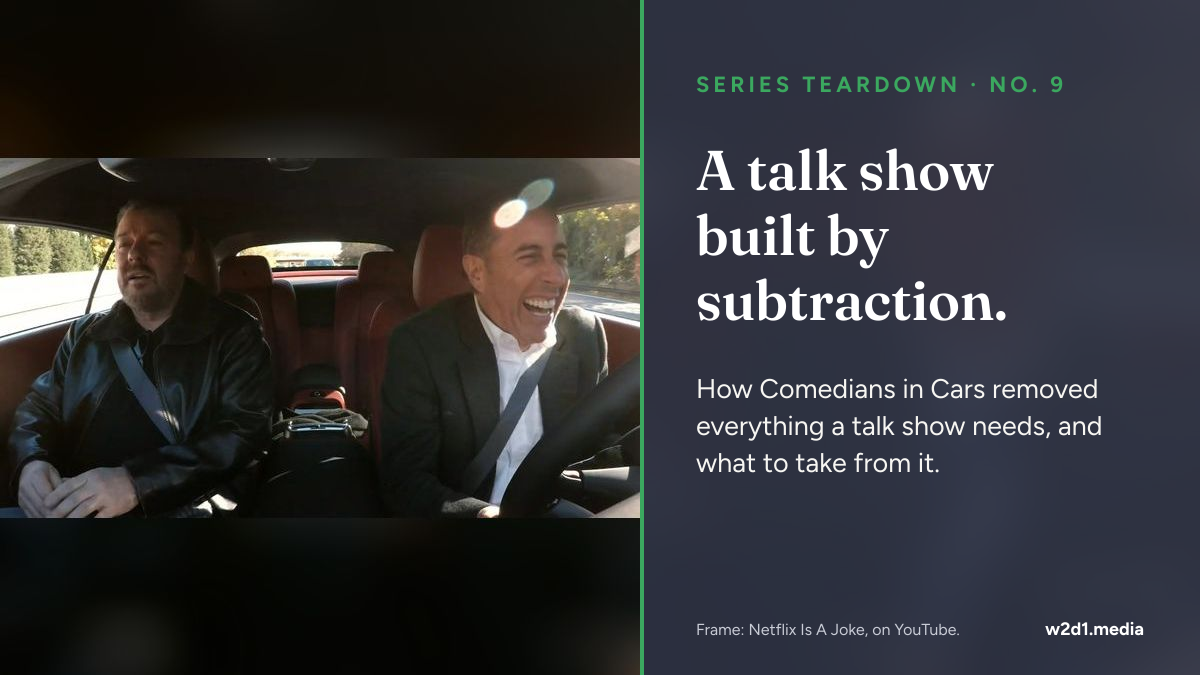 How Jerry Seinfeld built a talk show out of everything he hated about talk shows