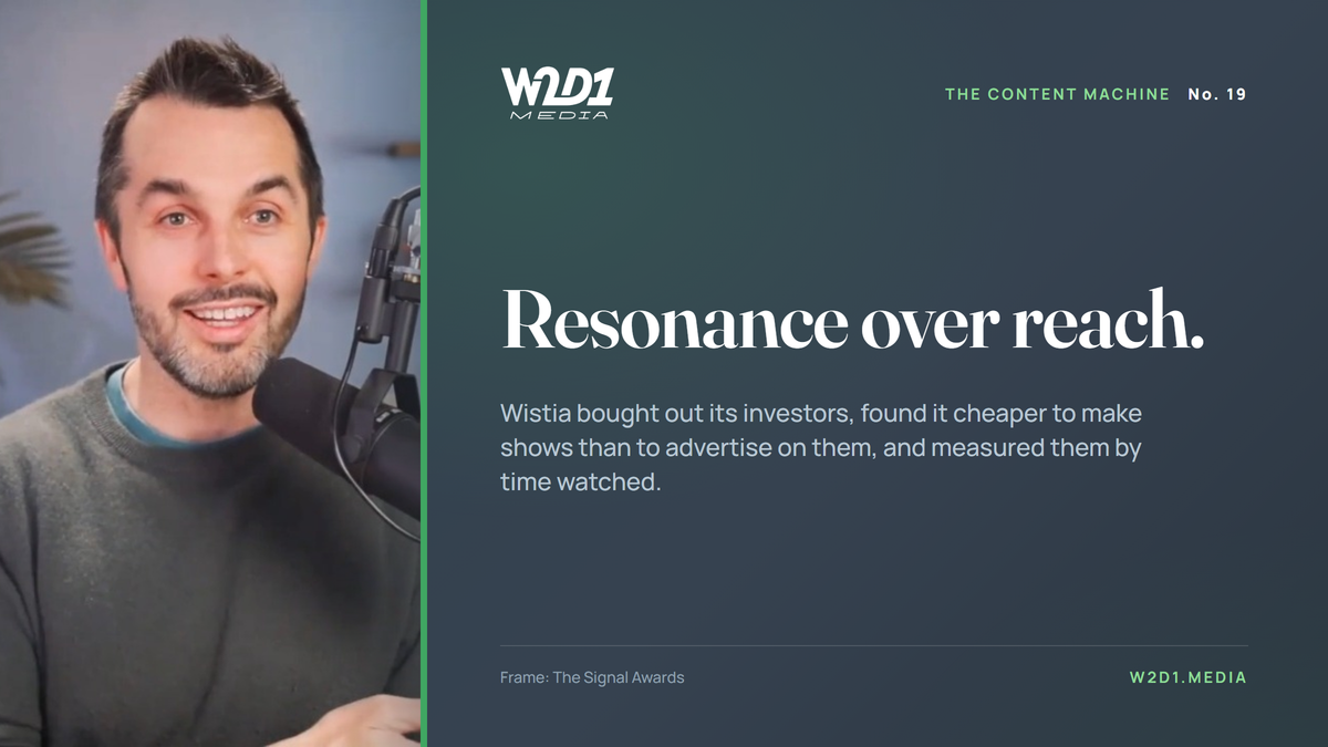 How Wistia bought out its investors, decided it was cheaper to make shows than to advertise on them, and built a studio inside a software company