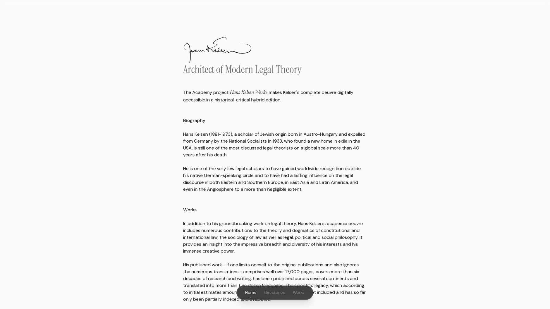 Hans Kelsen Website