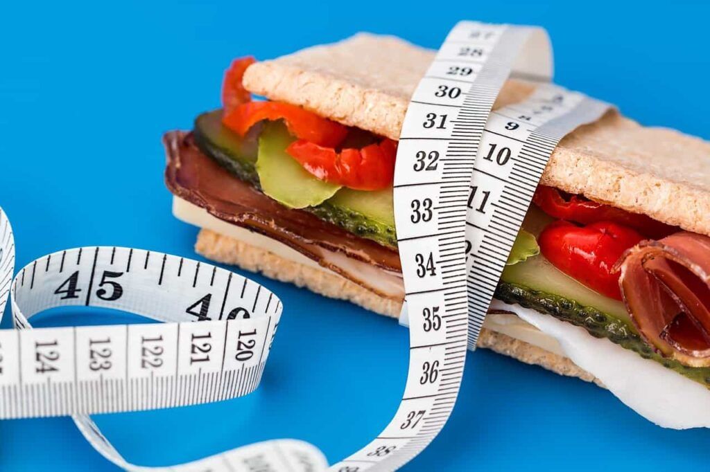 Sandwich and a tape measure.
