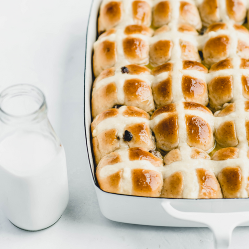 Vegan Hot Cross Buns with Almond Cow Almond Milk, Fluffy and Perfectly Spiced