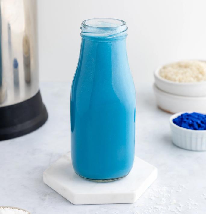 Blue Milk made in the Almond Cow