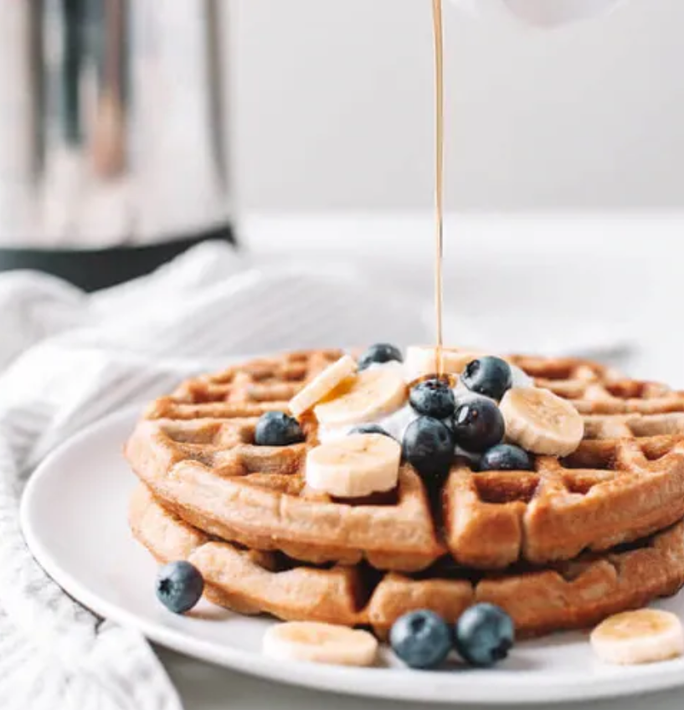 Waffles and Plant-based milk