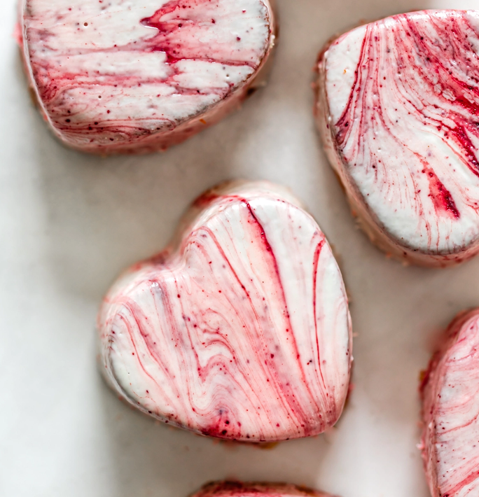 Marbled Heart Cakes