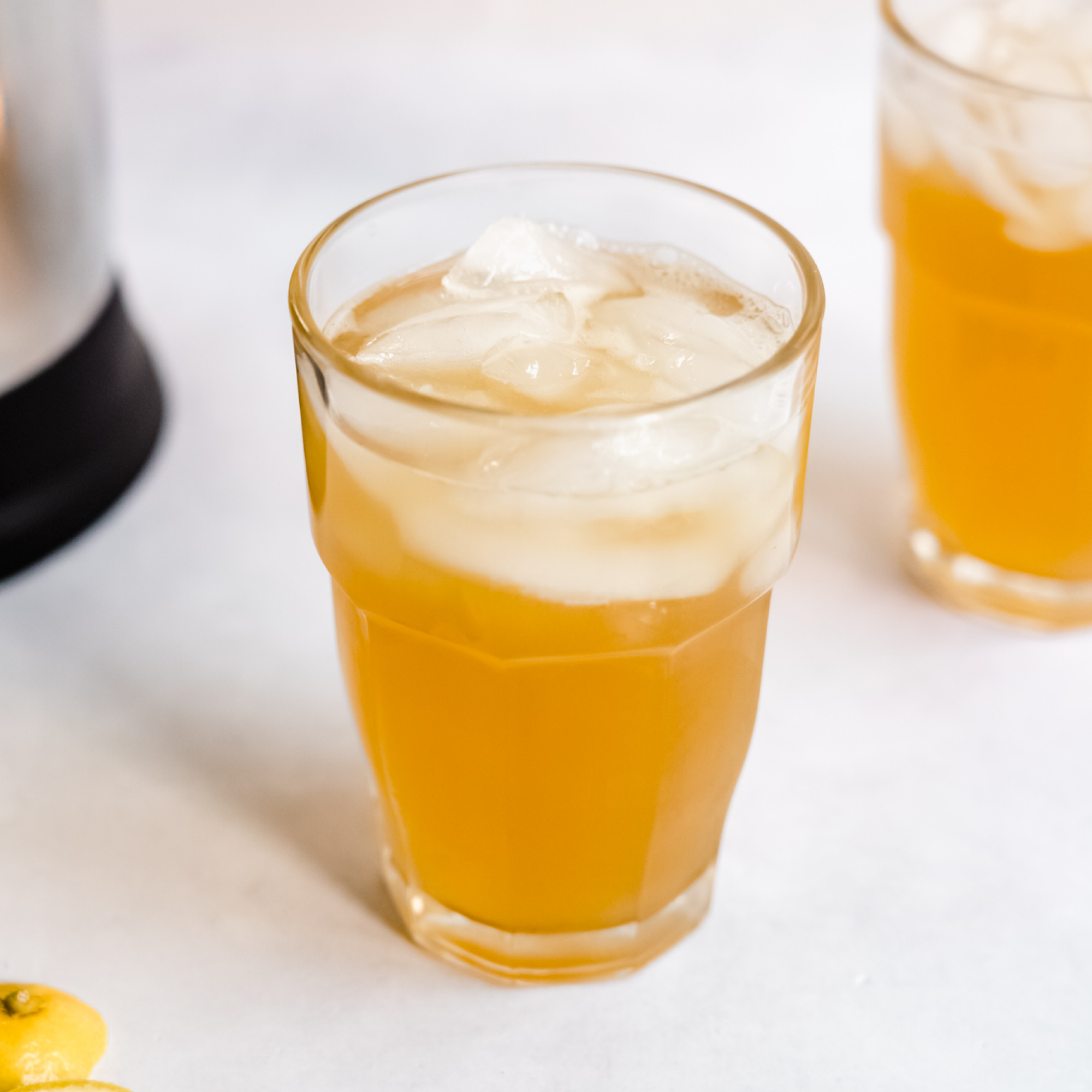 Refreshing Irish Whiskey Lemonade cocktail prepared with Almond Cow machine
