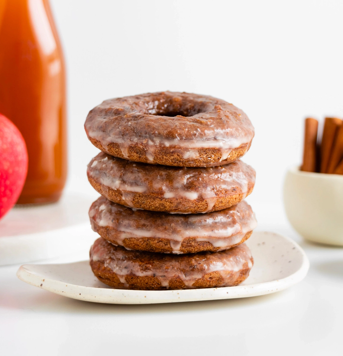 Chai Spiced Donuts with Apple Cider Glaze