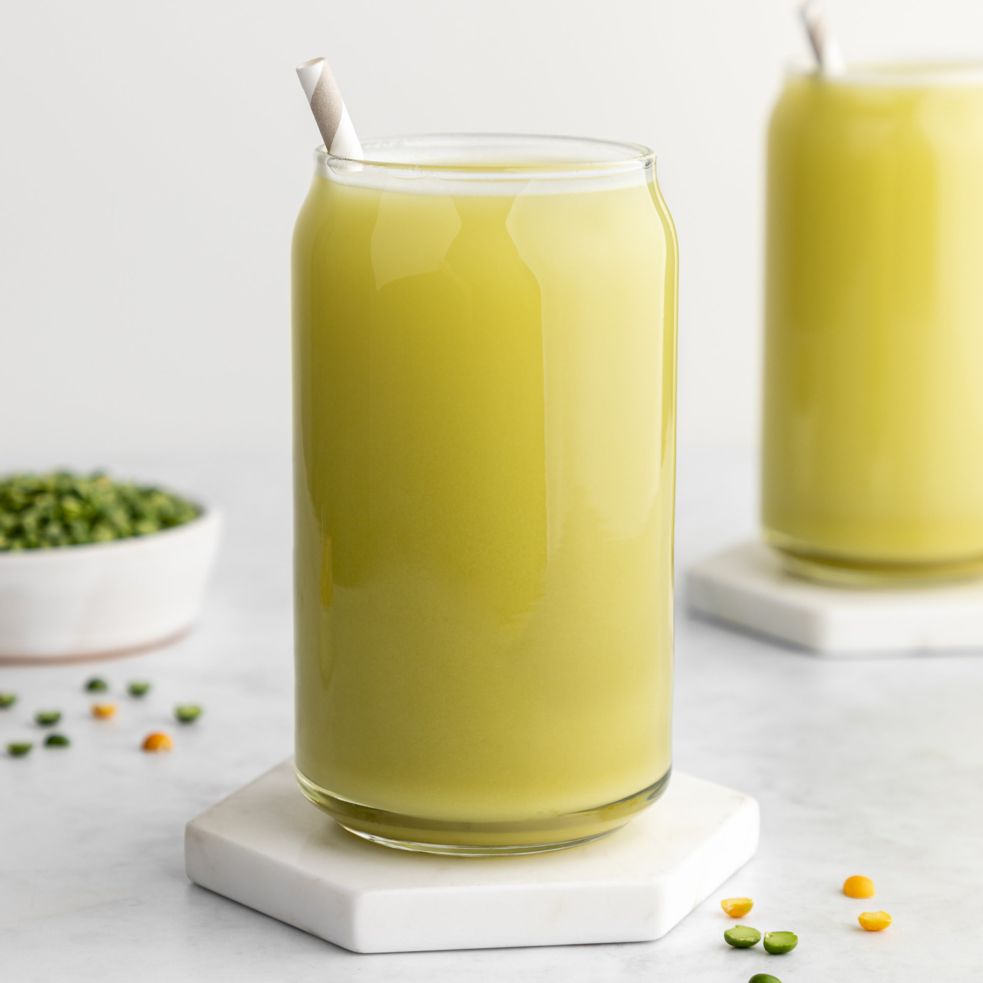 Nutrient-rich homemade Pea Milk with Almond Cow