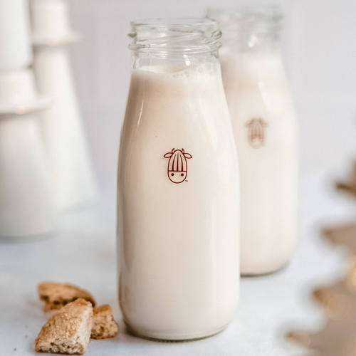 Delightful Sugar Cookie Milk made using Almond Cow's machine